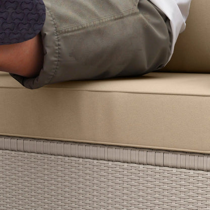 Outdoor Seat Cushions With Backrest, Loveseat Double Sofa, Beige Patio Chair Cushions at Gallery Canada
