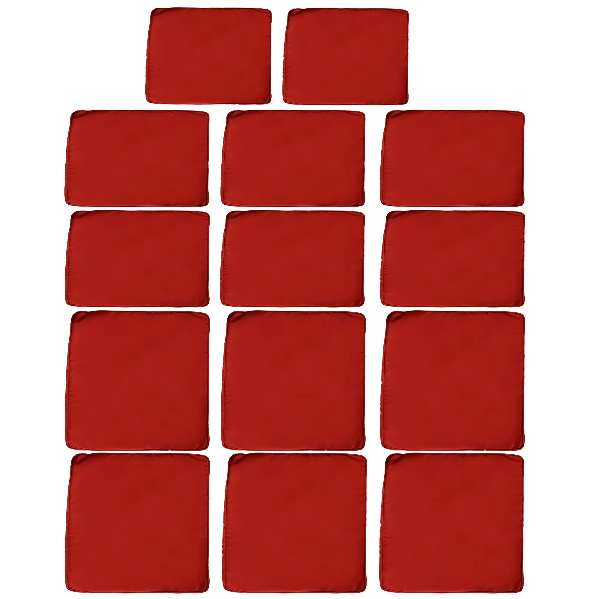 14pc Patio Rattan Sofa Set, Polyester Cover Replacement, Red Patio Chair Cushions at Gallery Canada