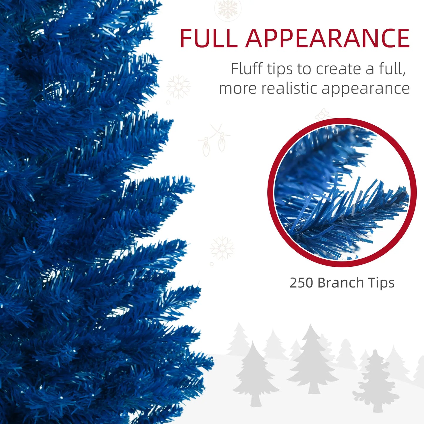 5ft Pencil Christmas Tree, Skinny Artificial, Deep Blue Pencil Christmas Trees at Gallery Canada