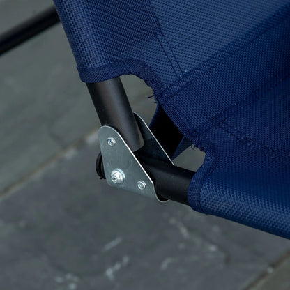 3-Seater Outdoor Swing, Adjustable Canopy, Dark Blue Porch Swings with Canopy at Gallery Canada