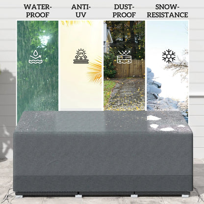 Waterproof 3 Seater Sofa Cover, 75" x 28.3" x 29.9", Grey Patio Furniture Covers at Gallery Canada