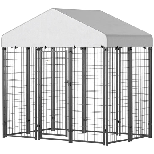Outdoor Dog Kennel, Waterproof UV-Resistant Cover, 6 x 4 x 6 ft