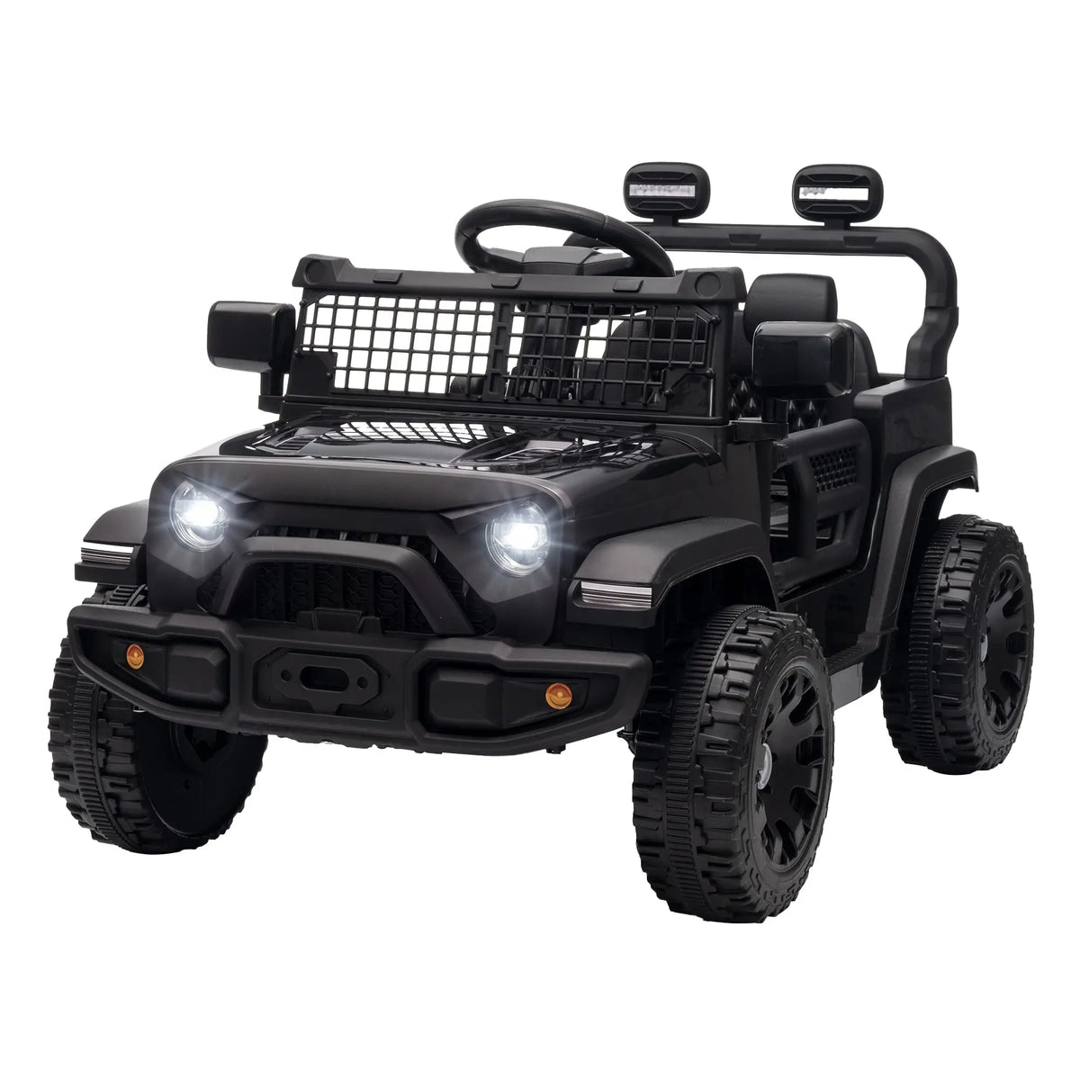 Voiture électrique pour enfants 12V, télécommande, double moteur, noire, noire