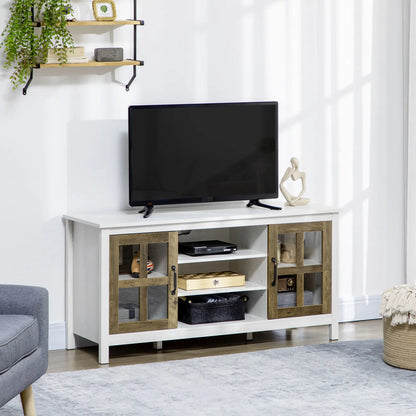 TV Stand for 55 Inch TVs, Adjustable Shelves, Cable Holes, White TV Stands at Gallery Canada