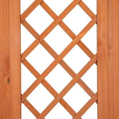 Wood Outdoor Bench with Trellis, 2 Planter Boxes, Privacy Panel, Brown Patio Chairs at Gallery Canada