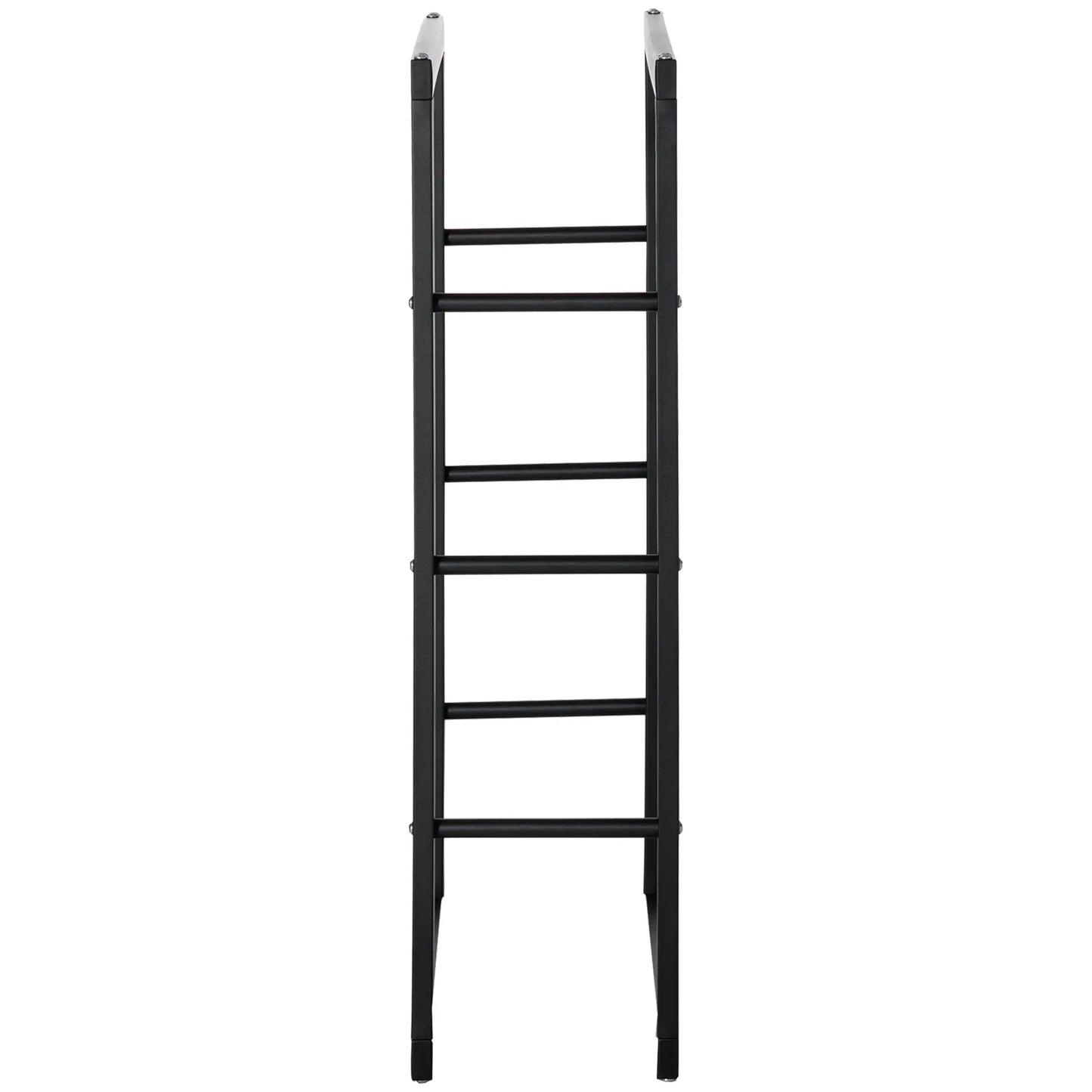 Outdoor Firewood Rack, Log Holder with Handles, 220 lbs. Capacity, 23.6" x 9.8" x 39.4", Black Firewood Racks at Gallery Canada