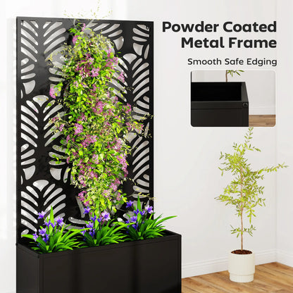 Metal Garden Bed With Trellis, Freestanding Or Wall Mounted Galvanized Planter Boxes at Gallery Canada
