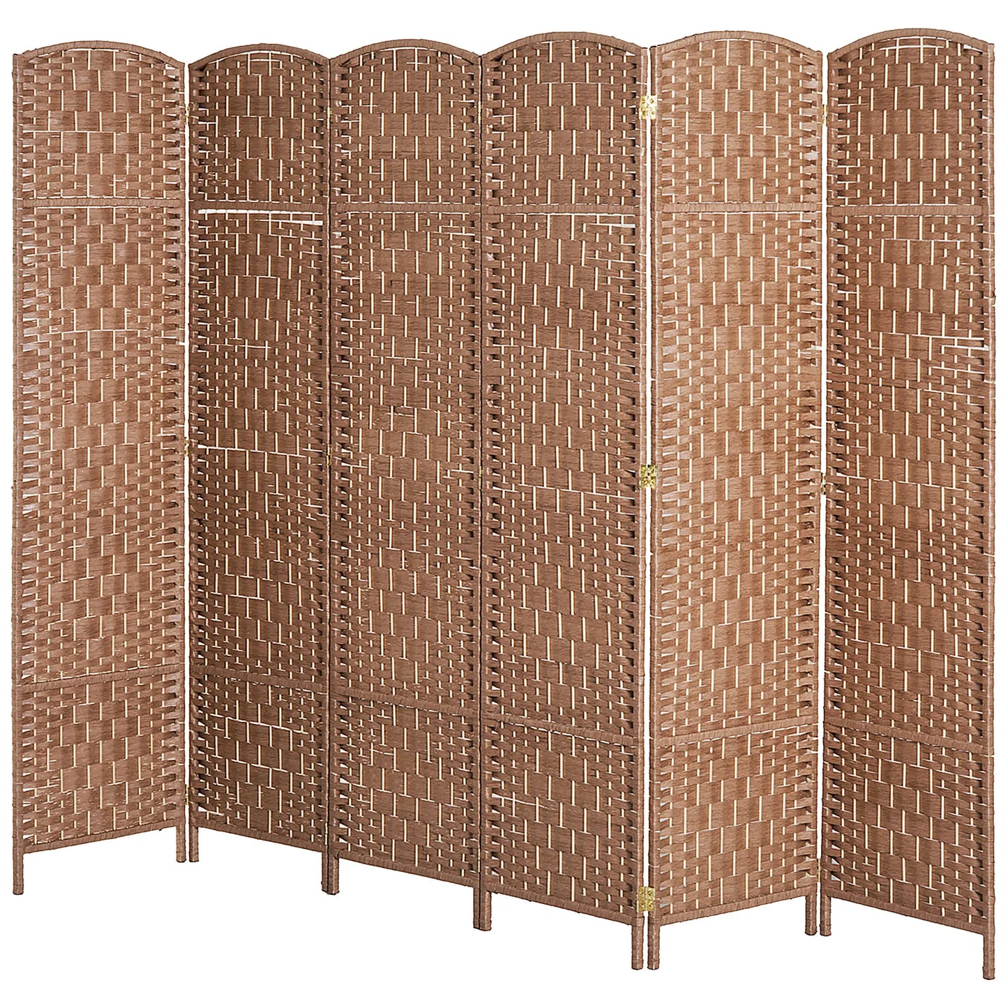 6ft Folding Room Divider, 6 Panel Wooden Frame, Natural Room Dividers at Gallery Canada