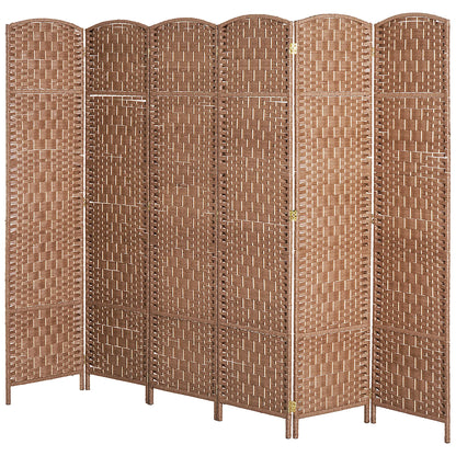 6ft Folding Room Divider, 6 Panel Wooden Frame, Natural Room Dividers at Gallery Canada