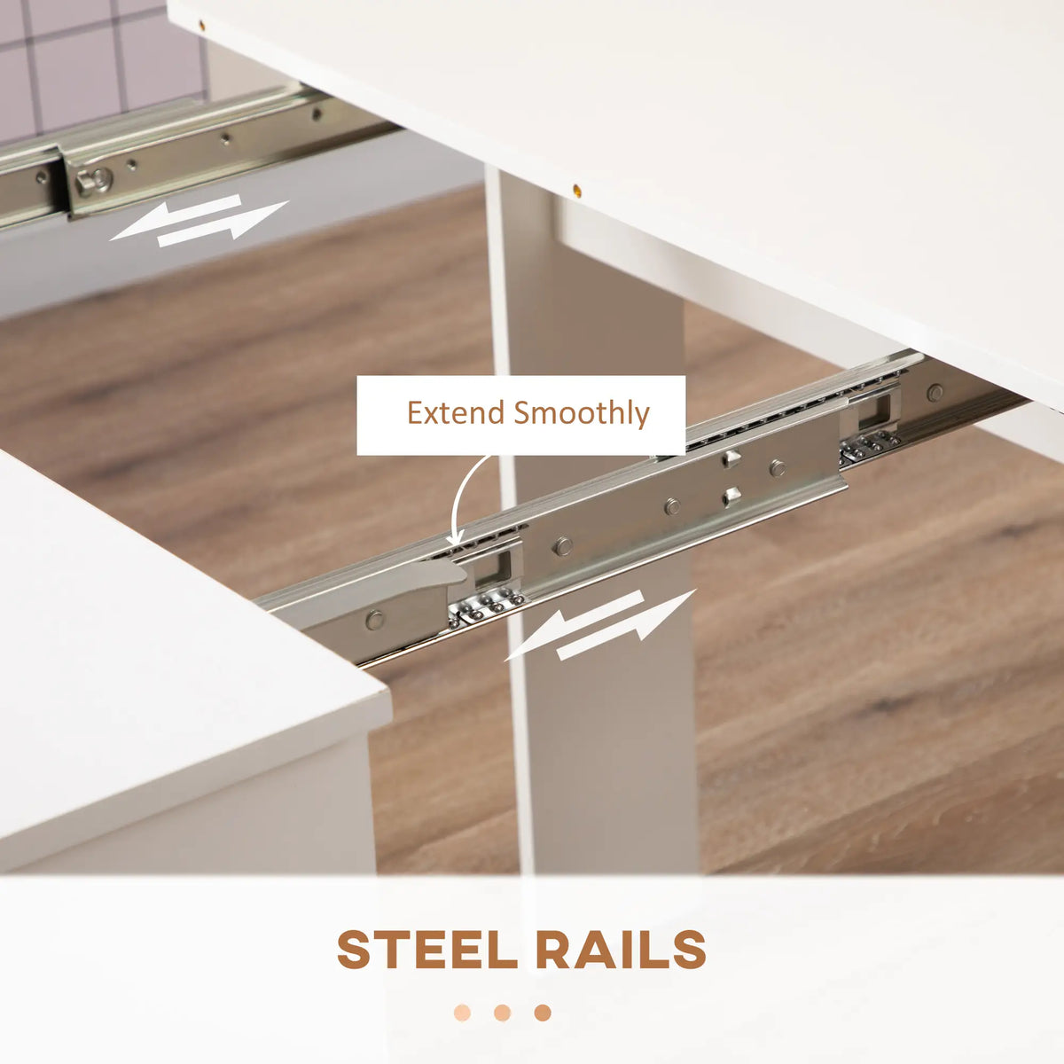 Extendable Dining Table, Expandable Kitchen Table, Seats 6, White Bar Tables & Dining Tables at Gallery Canada