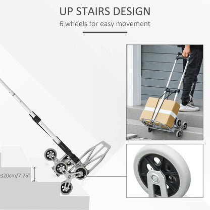 6-Wheels Stair Climber Hand Truck, Heavy Duty Folding Cart, 154lbs Capacity Folding Hand Trucks at Gallery Canada