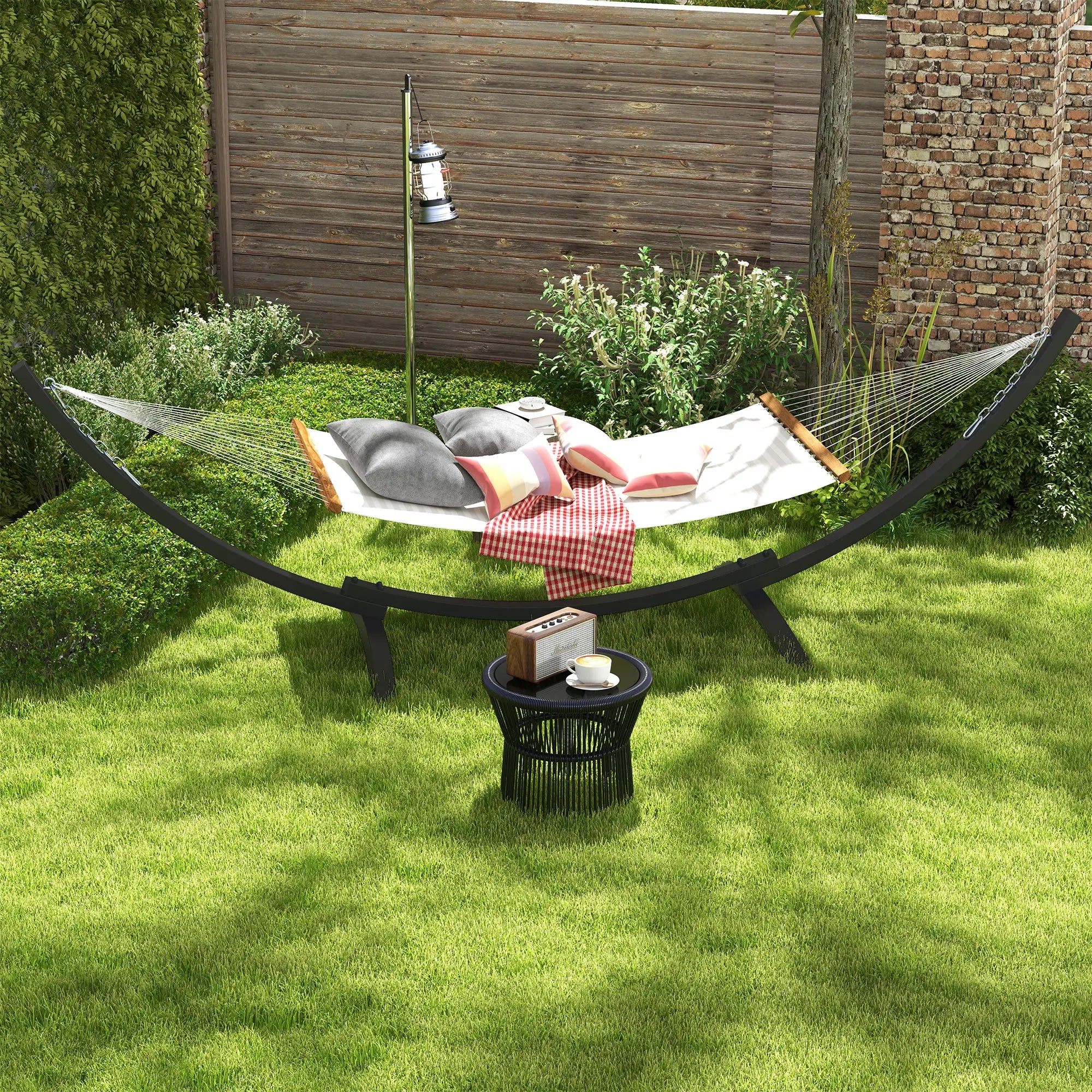 12' Steel Hammock Stand, For Garden Camping Patio, Grey Hammock Stands at Gallery Canada