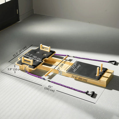 Portable Pilates Reformer Machine, Multifunctional Board With Resistance Bands Aerobic Equipment at Gallery Canada