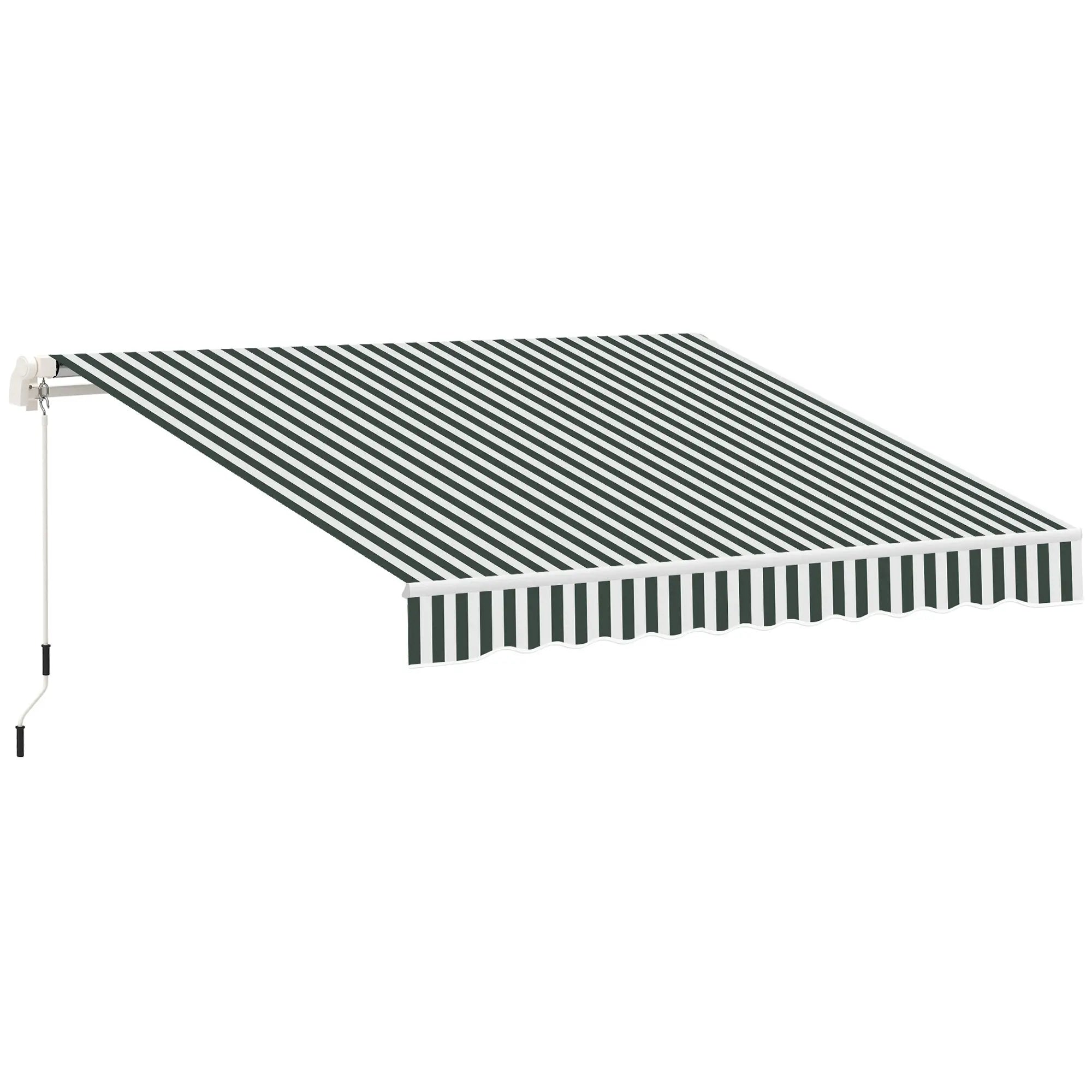 11' x 10' Retractable Awning Fabric, UV Protection, White, Green Awning Fabric Replacement at Gallery Canada