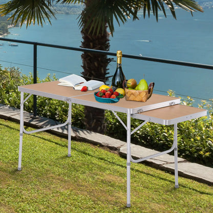 4ft Outdoor Aluminum Folding Table, Adjustable Height, Lightweight, Portable Picnic Tables & Camping Chairs at Gallery Canada