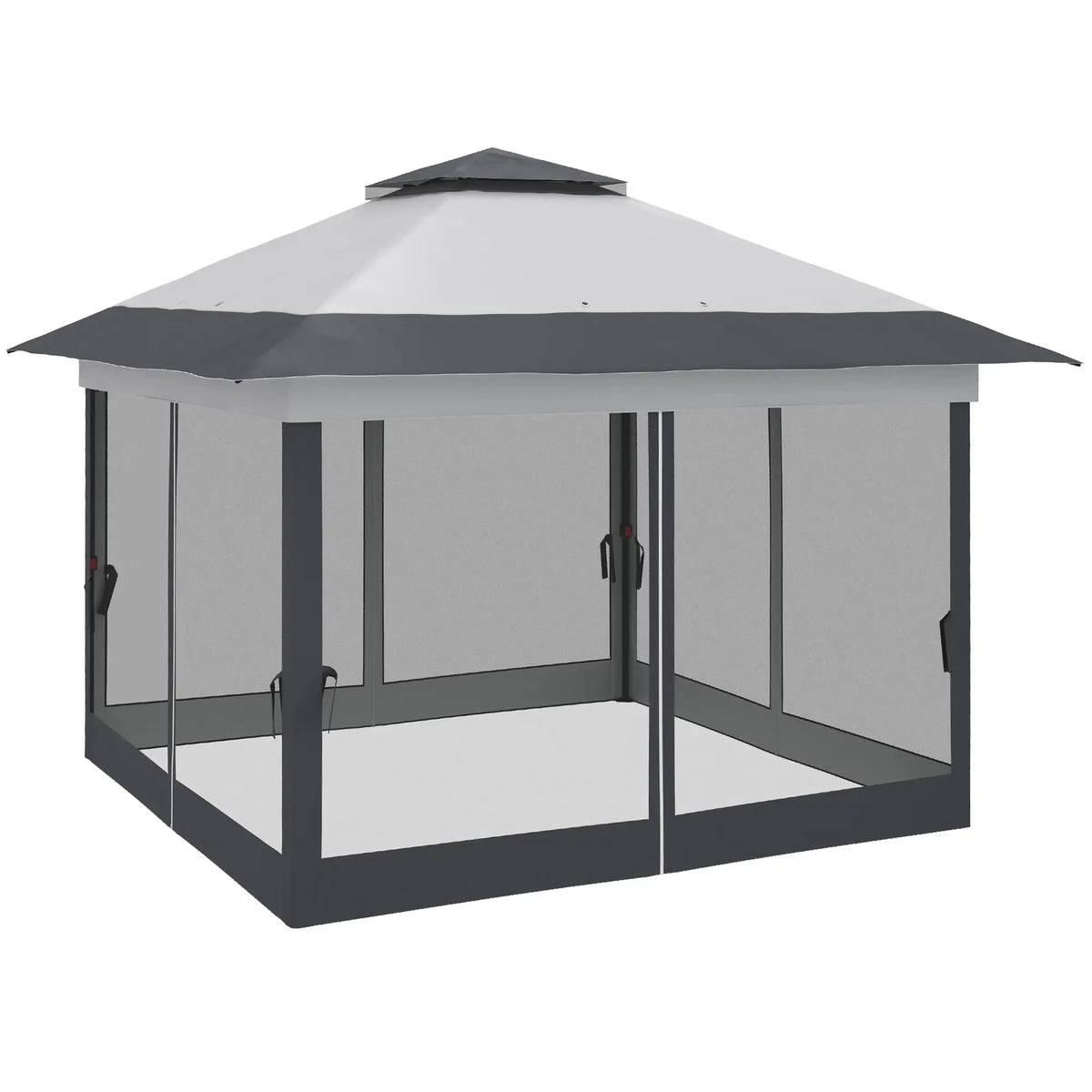12' x 12' Foldable Pop-Up Party Tent, Instant Canopy Sun Shade Gazebo Pop Up Canopies Dark Grey at Gallery Canada