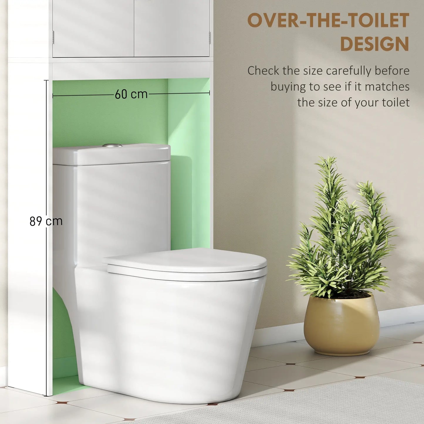 Over The Toilet Storage Cabinet, 4-Tier Bathroom Organizer, White Over The Toilet Storage at Gallery Canada