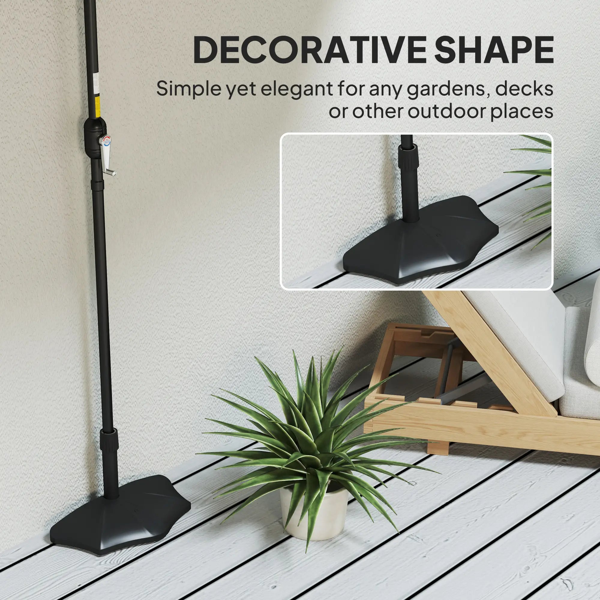 26lbs Concrete Patio Umbrella Base, 1.5/1.9