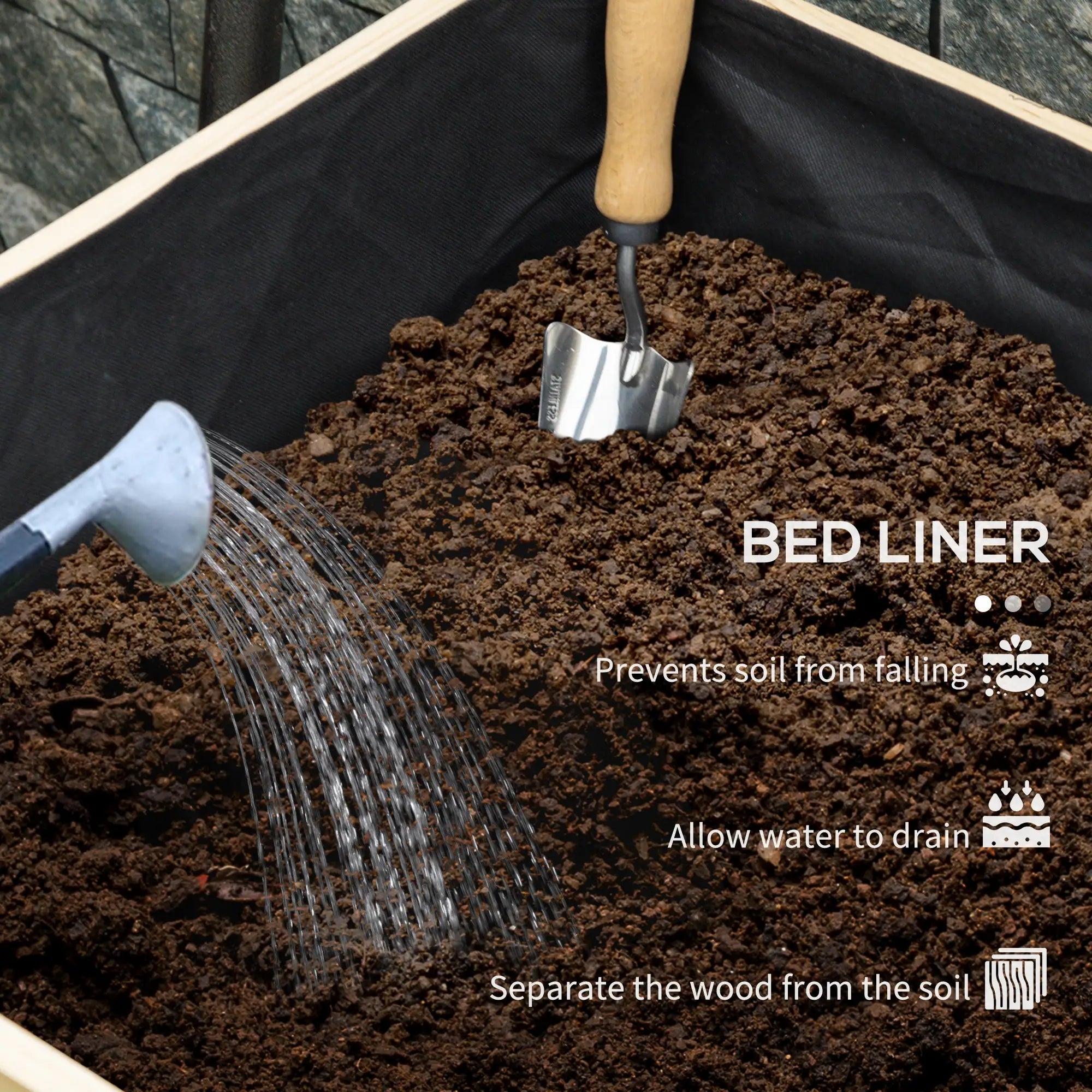 Wooden Elevated Planter Box, Raised Garden Bed, Wheels, Metal Legs Raised Garden Beds at Gallery Canada