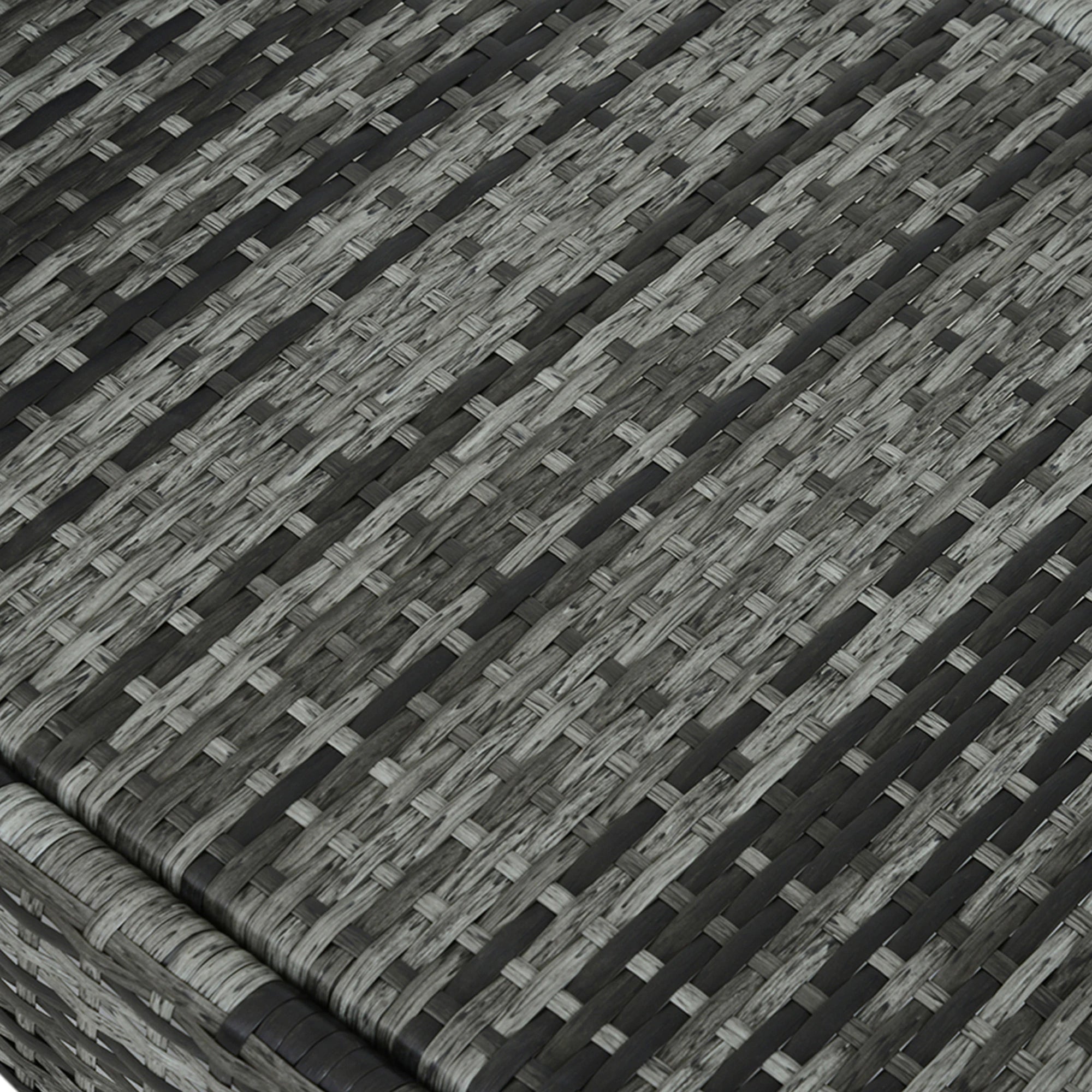 Wicker Chaise Lounge, Outdoor PE Rattan Sun Lounger, Adjustable Backrest, Cushion, Wheels, Mixed Grey, Grey Chaise Loungers at Gallery Canada