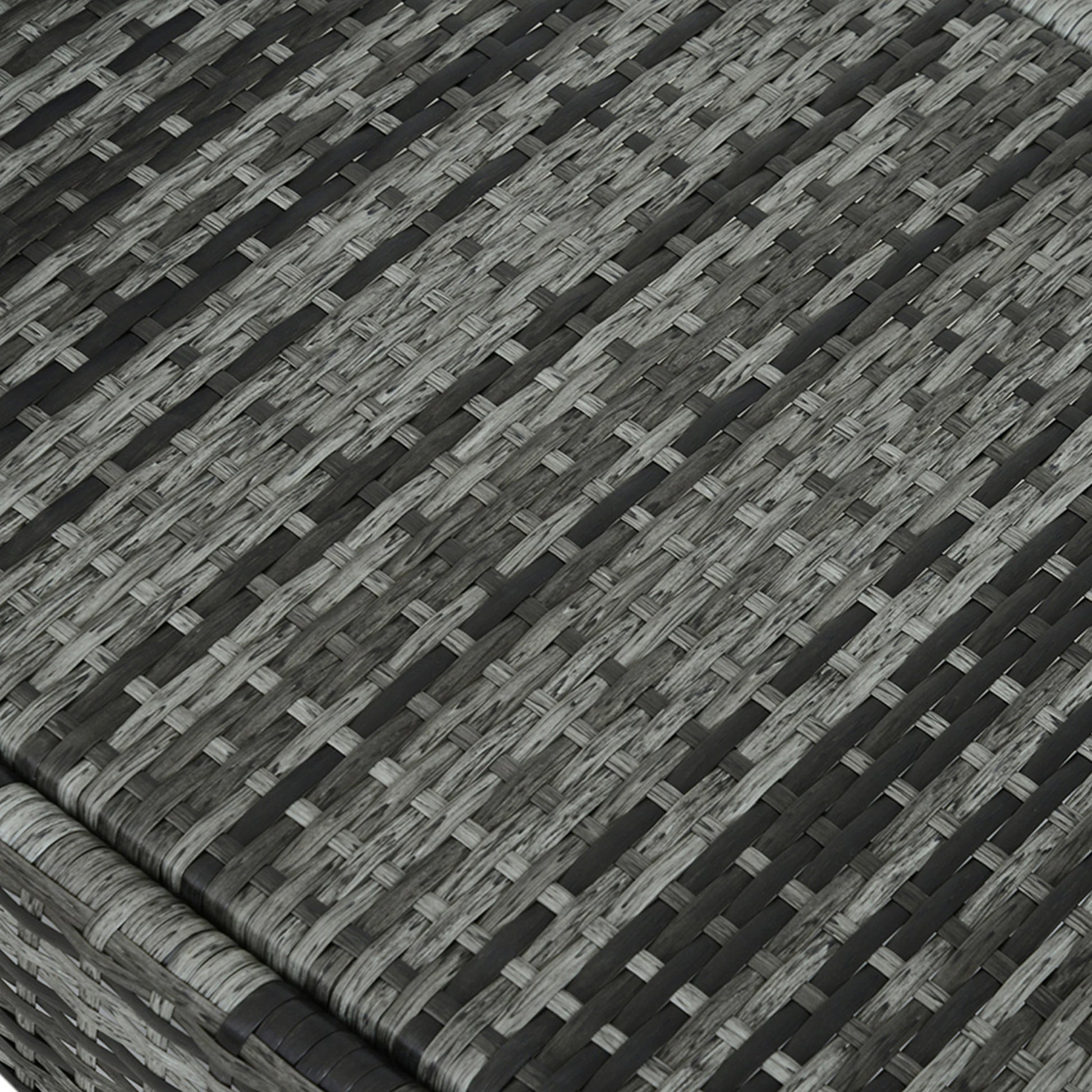 Wicker Chaise Lounge, Outdoor PE Rattan Sun Lounger, Adjustable Backrest, Cushion, Wheels, Mixed Grey, Grey Chaise Loungers at Gallery Canada