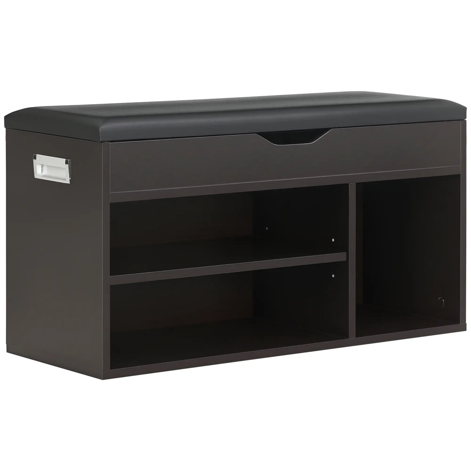 Shoe Bench with Padded Cushion, Hidden Storage, Black Shoe Storage Cabinets & Racks at Gallery Canada