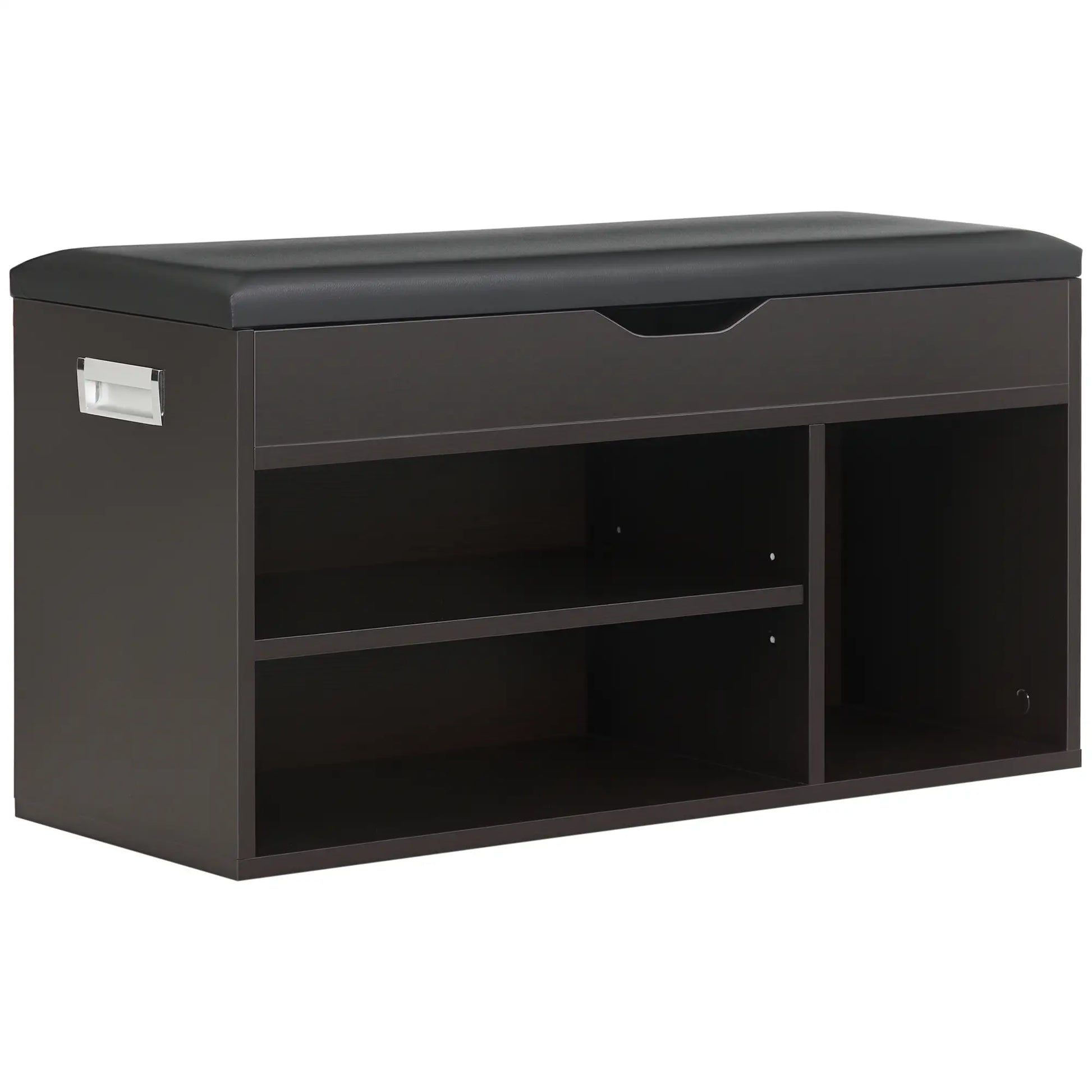 Shoe Bench with Padded Cushion, Hidden Storage, Black Shoe Storage Cabinets & Racks at Gallery Canada
