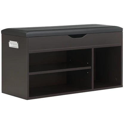 Shoe Bench with Padded Cushion, Hidden Storage, Black Shoe Storage Cabinets & Racks at Gallery Canada