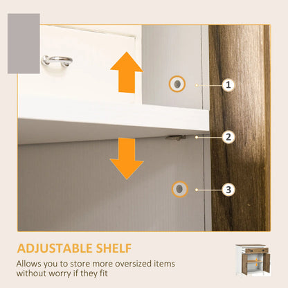 Farmhouse Sideboard, Storage Cabinet with Drawer, 2 Doors, Distressed Wood Grain Bar Cabinets at Gallery Canada