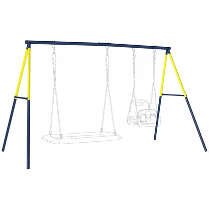 Kids Swing Set, Heavy Duty Metal, 2 Seat, Supports 150 kg, Indoor Outdoor, Blue Gym Sets & Swings at Gallery Canada