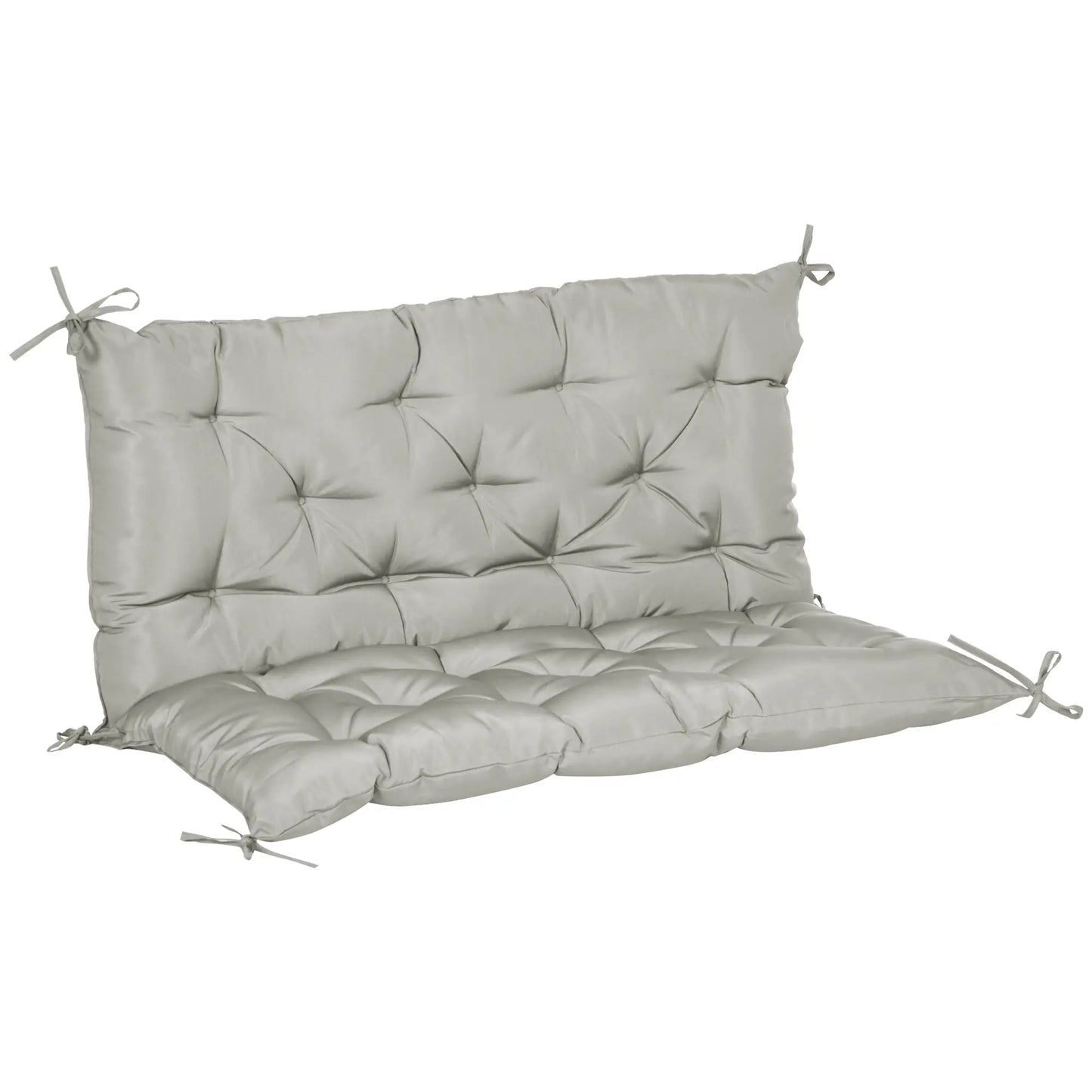 2-Seater Garden Bench Cushion, Swing Chair Mat Replacement, 39.4"x38.6", Grey Patio Chair Cushions Light Grey at Gallery Canada