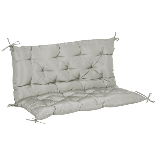 2-Seater Garden Bench Cushion, Swing Chair Mat Replacement, 39.4"x38.6", Grey Patio Chair Cushions Light Grey at Gallery Canada