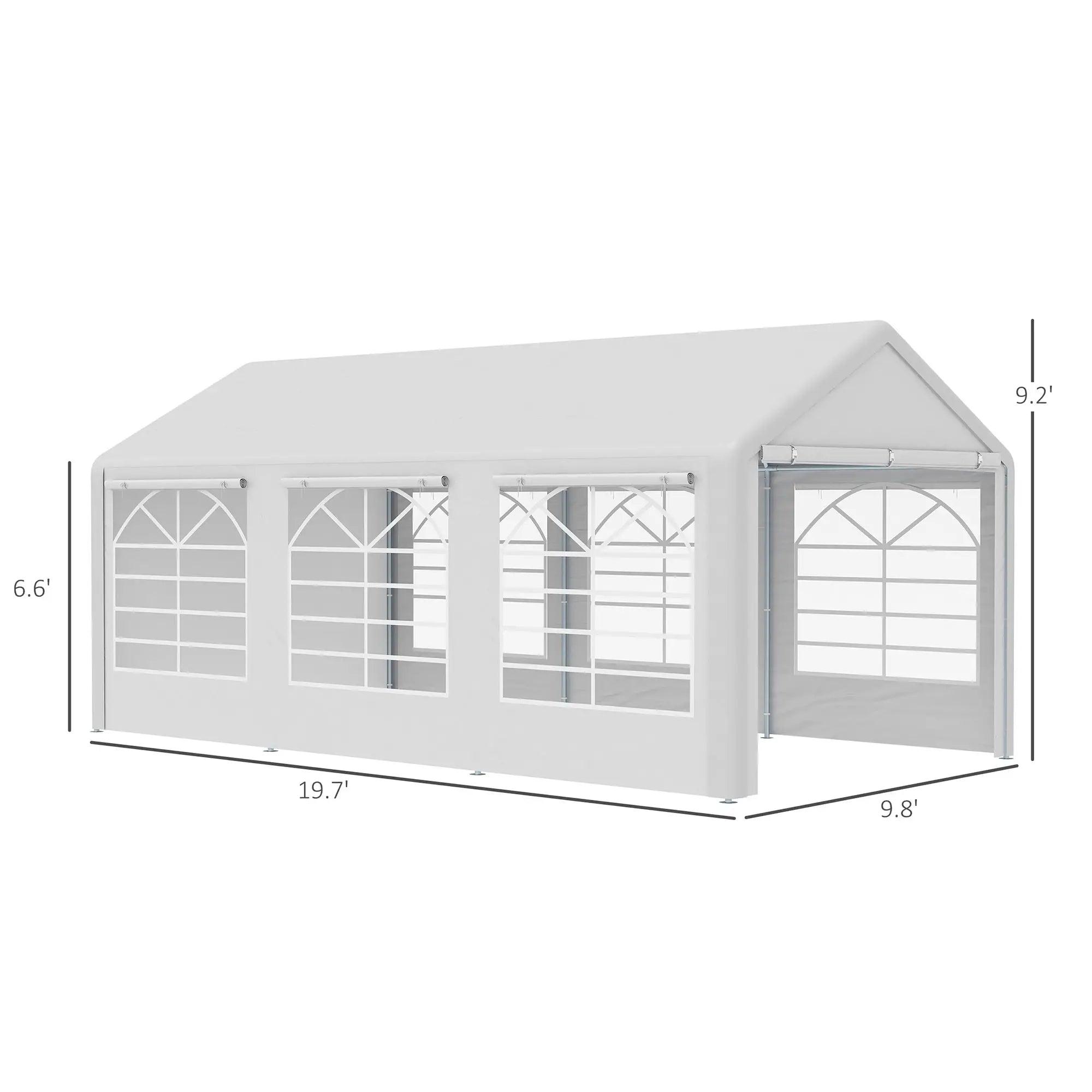 20' X 10' Heavy Duty Party Tent With Sidewalls, White Canopy Tents at Gallery Canada