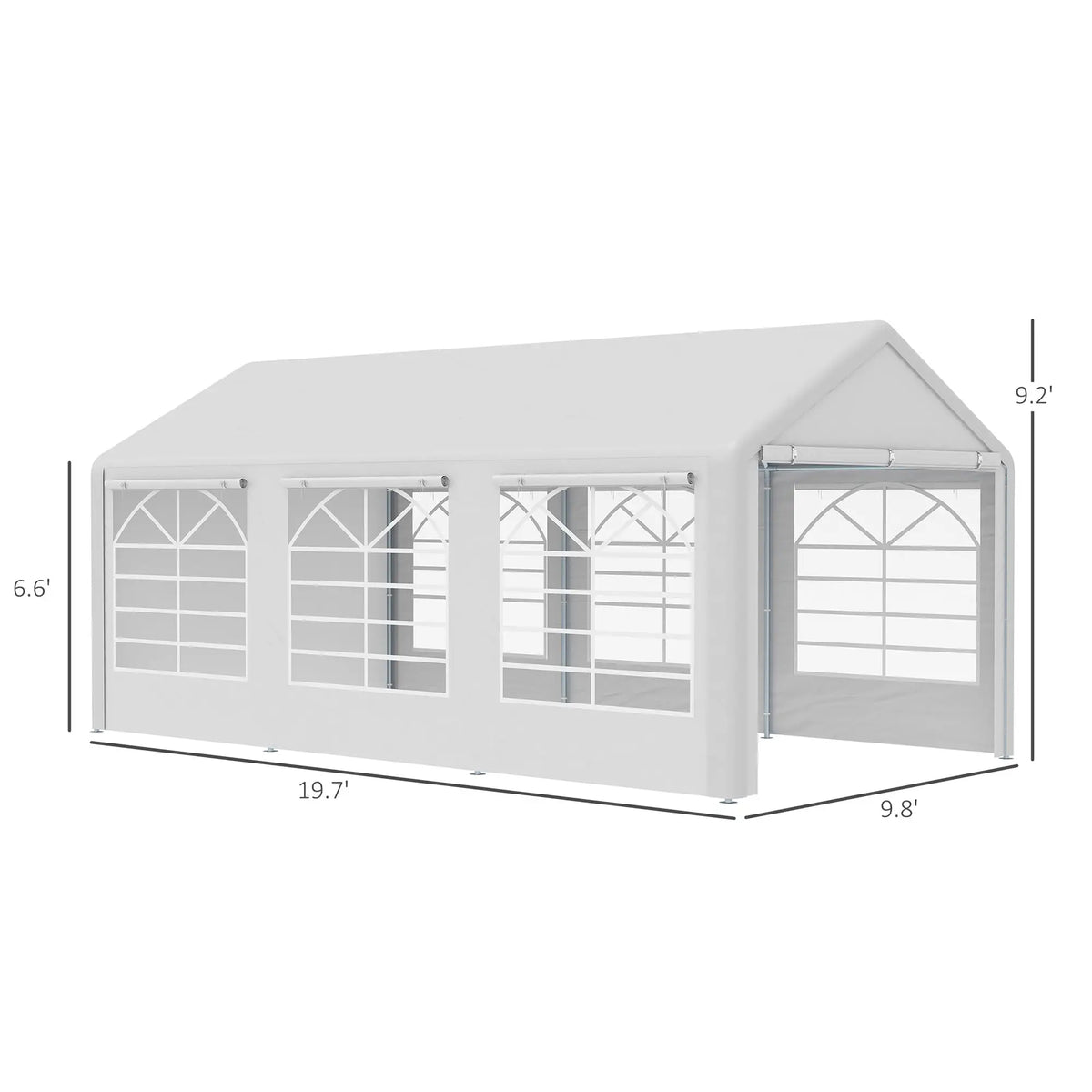20' X 10' Heavy Duty Party Tent With Sidewalls, White Canopy Tents at Gallery Canada