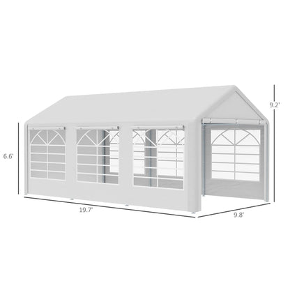 20' X 10' Heavy Duty Party Tent With Sidewalls, White Canopy Tents at Gallery Canada