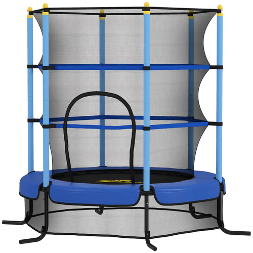 Kids Trampoline with Safety Net, 3-10 Years Old, Blue
