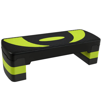 Adjustable Aerobic Stepper, Exercise Step Platform, 4"-6"-8", Green