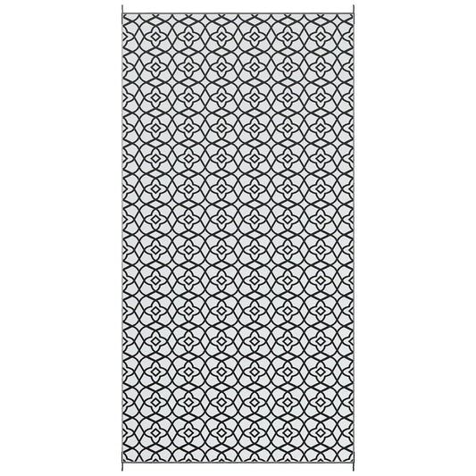 Reversible Outdoor Rug, Waterproof, 9' x 18', Clover, Black and White Outdoor Reversible Rugs Options at Gallery Canada