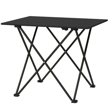 Folding Camping Table, Portable Picnic Table with Carry Bag, Black Picnic Tables & Camping Chairs Black at Gallery Canada