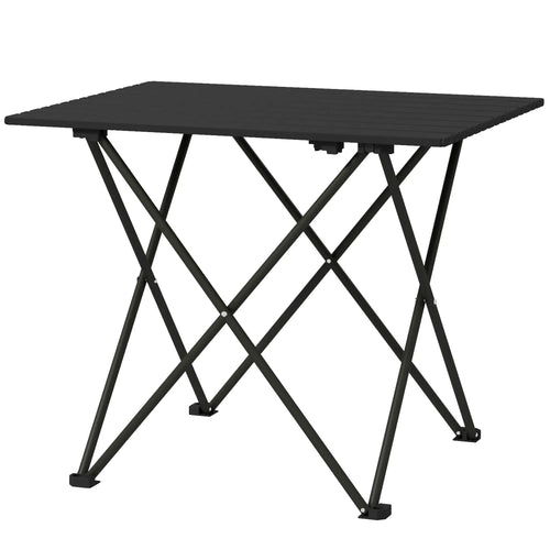 Folding Camping Table, Portable Picnic Table with Carry Bag, Black