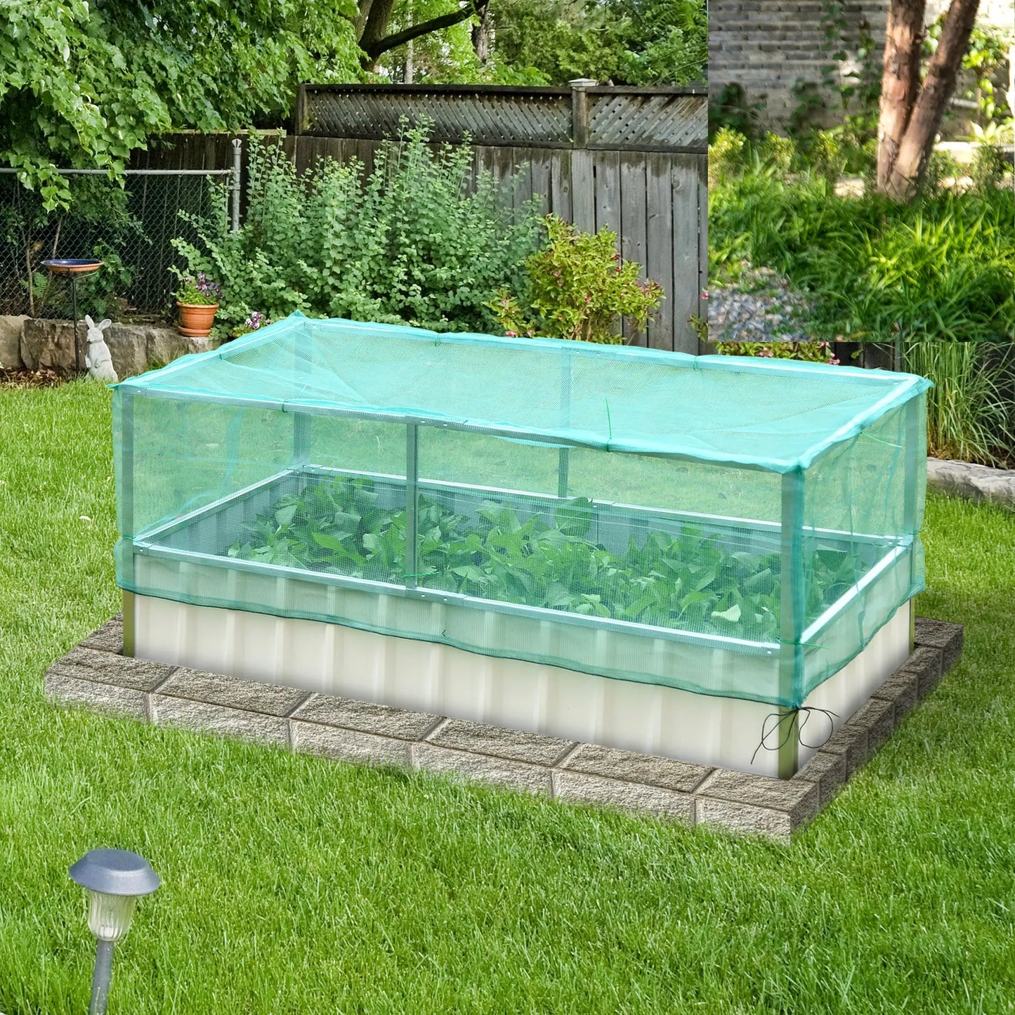 Raised Garden Bed, 5.7 x 3 x 2.3ft Steel Planter Box, Green Galvanized Planter Boxes at Gallery Canada