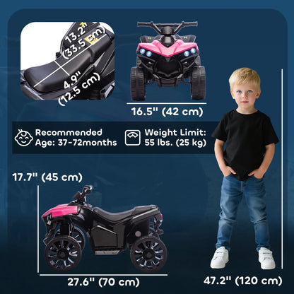 6V Kids ATV, 4 Wheeler Electric Ride on Car, Pink Electric Toy Cars at Gallery Canada