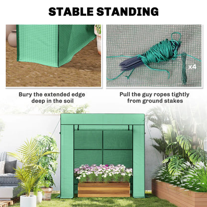 Walk-In Tomato Greenhouse, Reinforced PE Cover, Roll-Up Door, Mesh Windows, Green Greenhouses at Gallery Canada