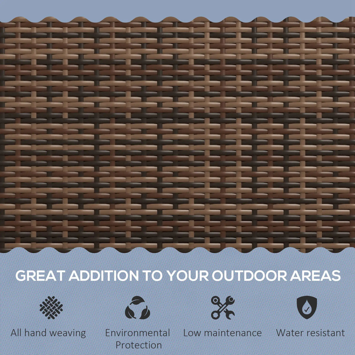 Rattan Loveseat Garden Chair With Armrests, Brown Patio Chairs at Gallery Canada