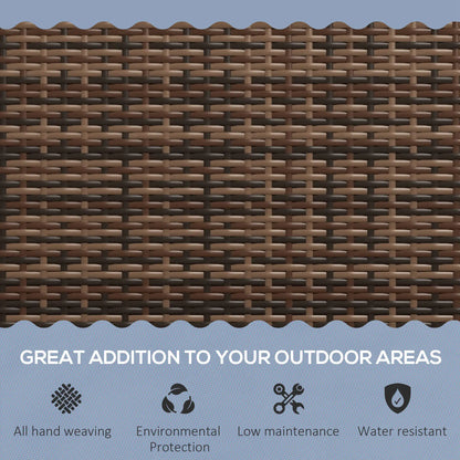 Rattan Loveseat Garden Chair With Armrests, Brown Patio Chairs at Gallery Canada