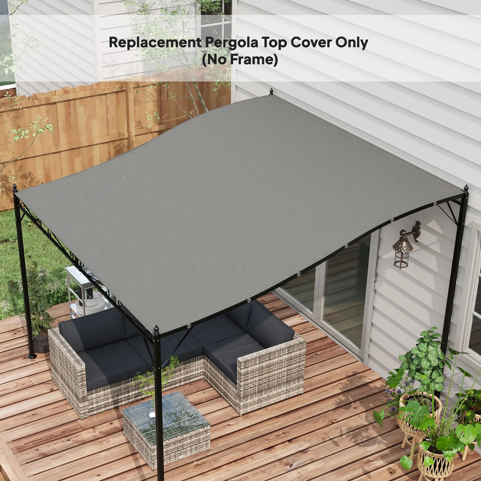 Canopy Replacement, Pergola Shade Cover, 10' x 10', Dark Grey Gazebo Canopy Replacement at Gallery Canada