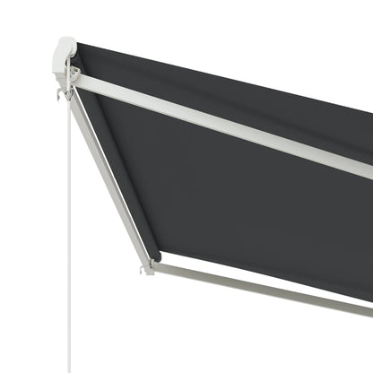 13' x 10' Retractable Electric Awning, Remote, Manual Crank, Grey Deck Awnings at Gallery Canada