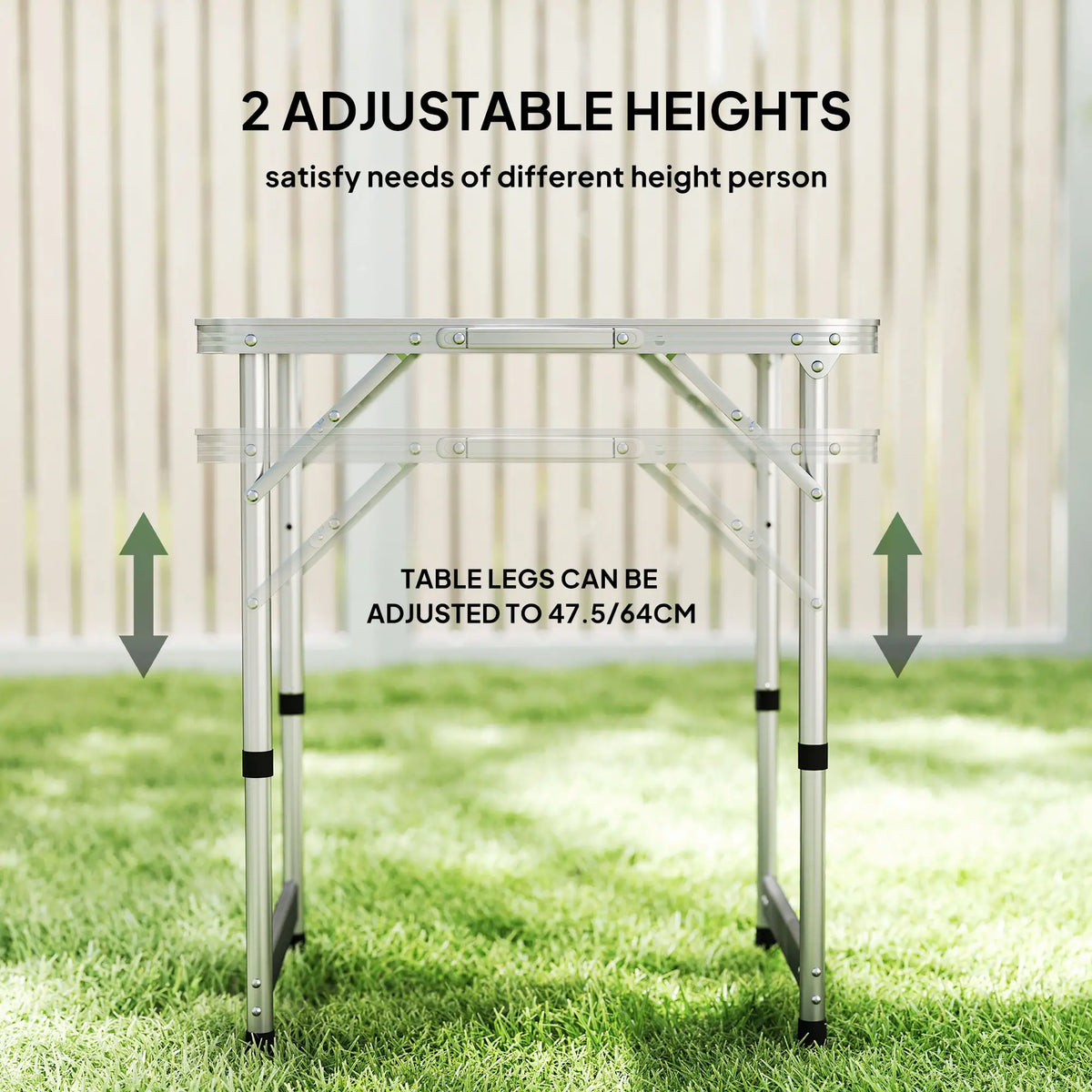 Folding Picnic Table, Aluminum Frame, Camping Dining Table, Silver Picnic Tables & Camping Chairs at Gallery Canada