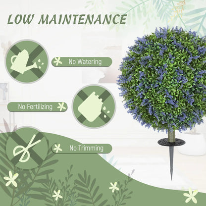 Artificial Lavender Plants, Set Of 2, UV Protected, Indoor Outdoor Decor, Purple Artificial Trees at Gallery Canada