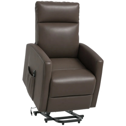 Power Lift Recliner Chair, Remote Control, Side Pocket, Brown Electric Power Lift Chairs at Gallery Canada